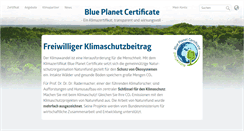 Desktop Screenshot of blueplanetcertificate.com
