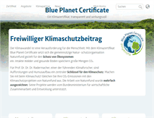 Tablet Screenshot of blueplanetcertificate.com